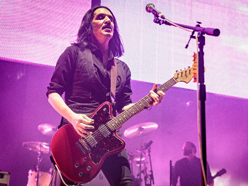 MILAN, ITALY - OCTOBER 27: Brian Molko of Placebo performs at Mediolanum Forum of Assago o