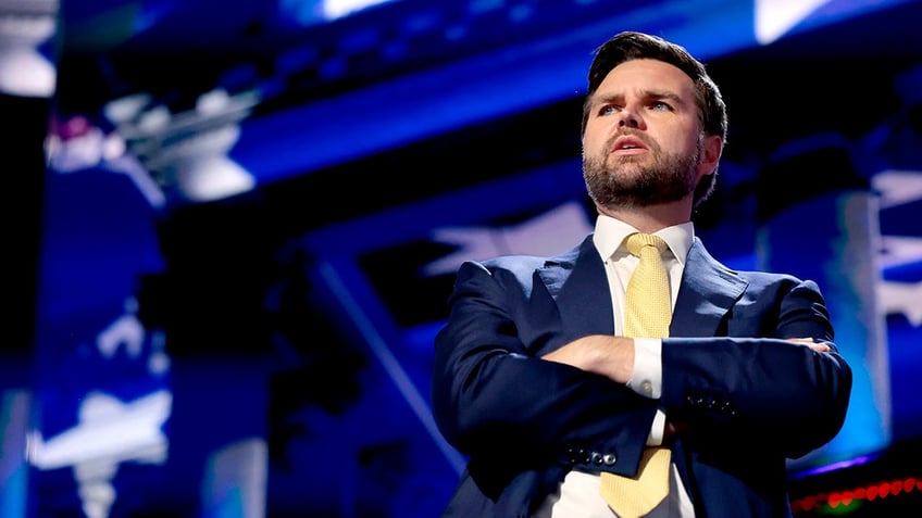 JD Vance at a walkthrough during the Republican National Convention