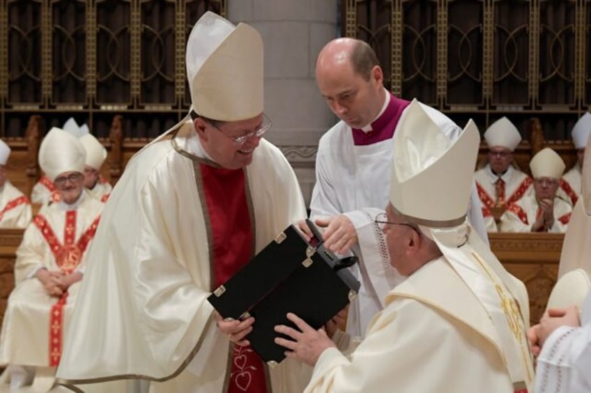 Pope Francis and Cardinal Gerald Lacroix celebrated mass together in Quebec in 2022