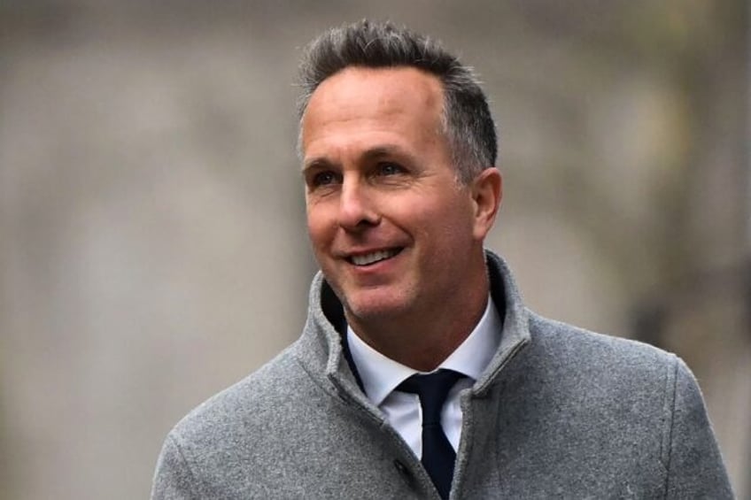 Former England cricket captain Michael Vaughan arrives to attend a Cricket Discipline Comm