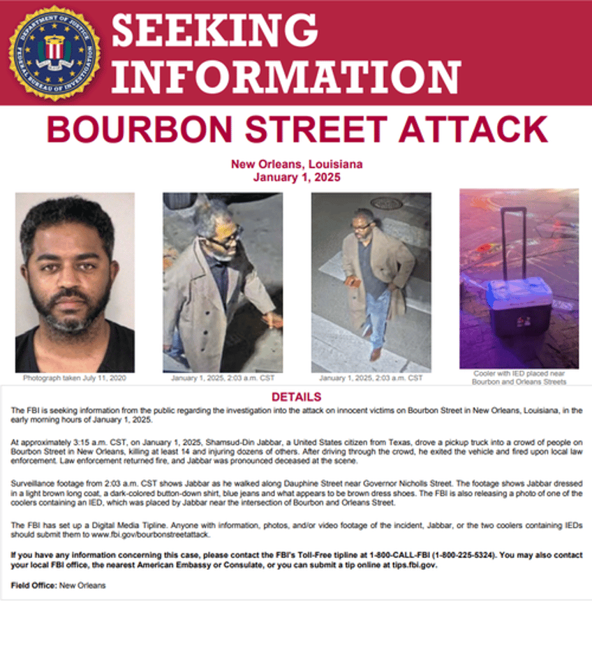 vegas police say very strange similarities between cybertruck bombing bourbon street massacre