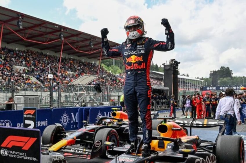 verstappen makes light of spa penalty to secure eighth straight win