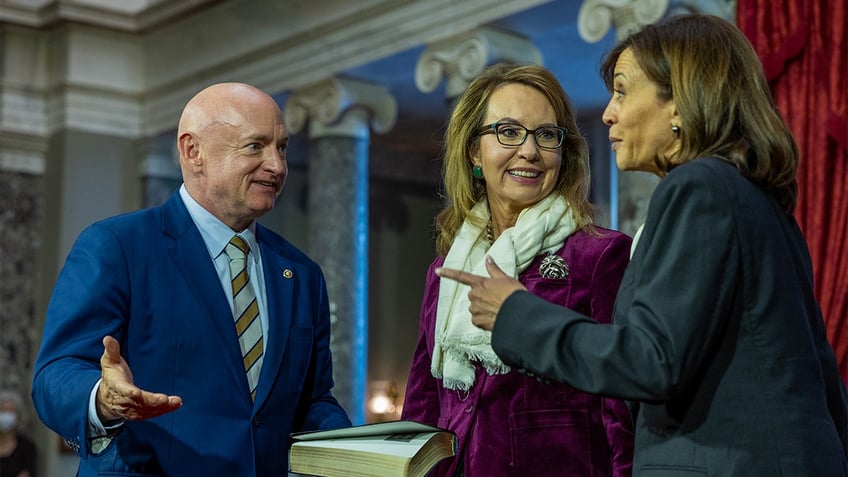 Mark Kelly, Gabby Giffords, Kamala Harris