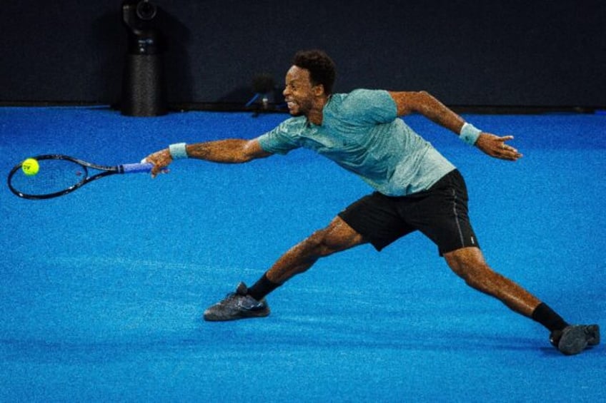 Gael Monfils in action in Brisbane last week