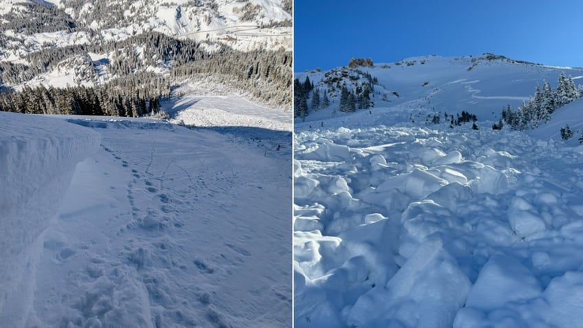 The head and toe of the Ouray County avalanche that killed Moden are right and left, respectively.