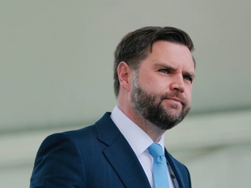 WASHINGTON, DC - MAY 15: U.S. Vice President JD Vance delivers the keynote address at the