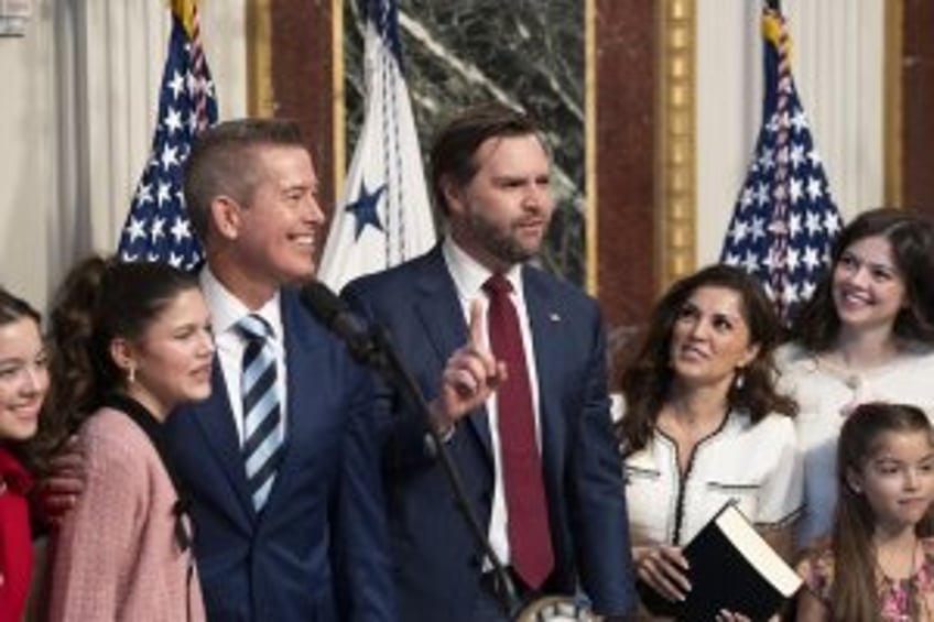 Vice President Vance swears in Sean Duffy as new Transportation secretary