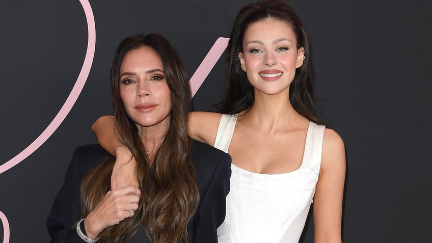 Victoria Beckham and Nicola Peltz Beckham at the premiere of "Lola."