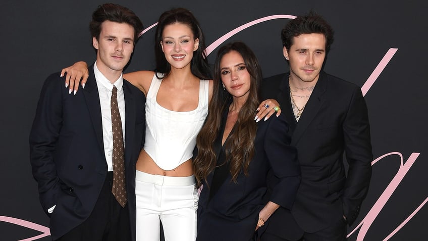 Cruz, Nicola, Victoria and Brooklyn Beckham at the premier of "Lola"