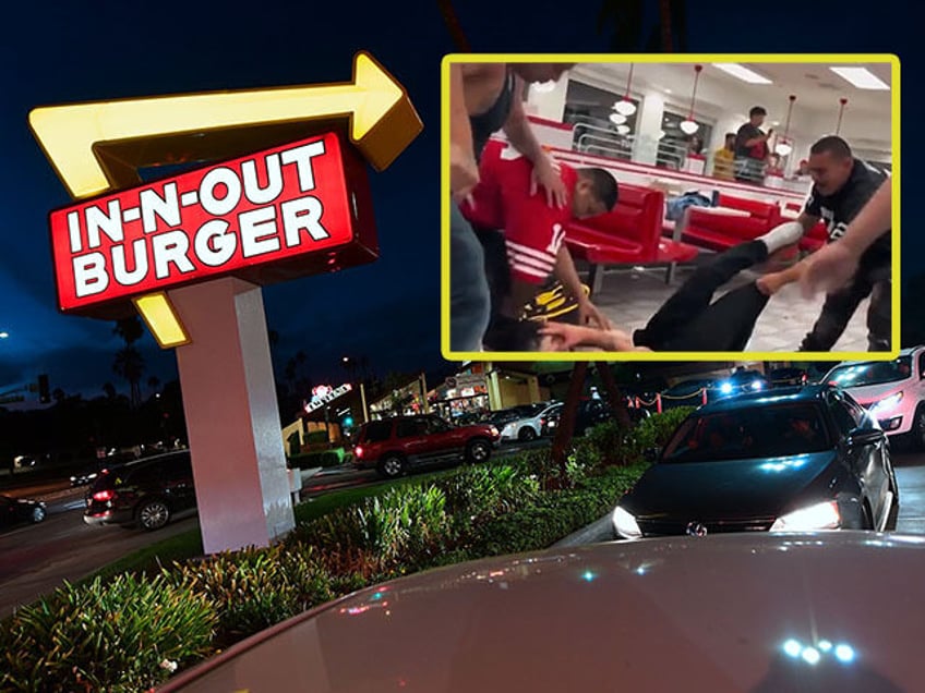 video 49ers ans raiders fans fight and stab each other at in n out burger