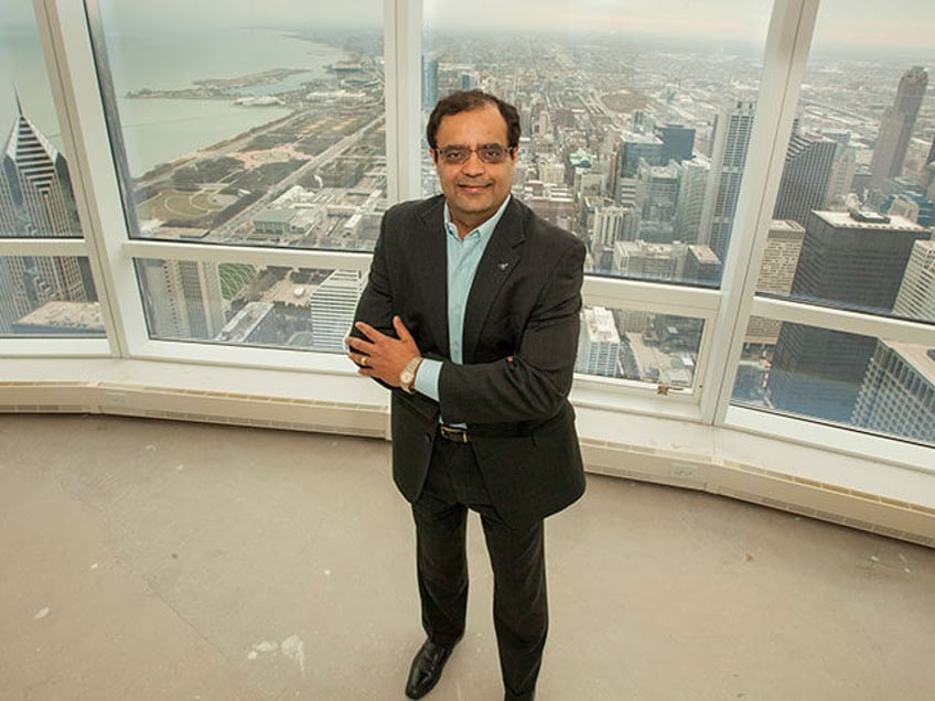 Sanjay Shah, founder and CEO of Vistex, Inc., makes history with his purchase of the Trump International Hotel & Tower penthouse on Monday, December 8, 2014 in Chicago. (Photo by Barry Brecheisen/Invision/AP)