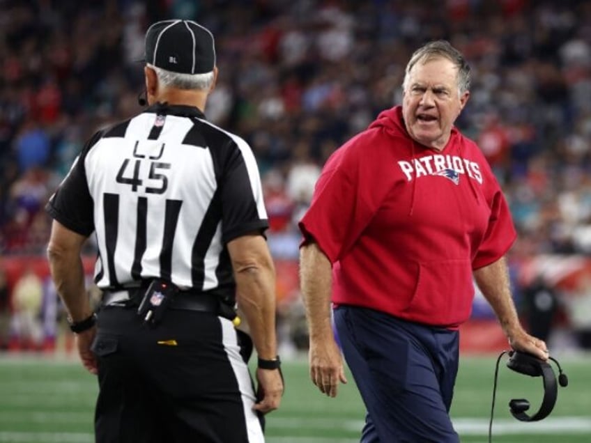 video patriots coach bill belichick cracks fans up with defiant flag challenge