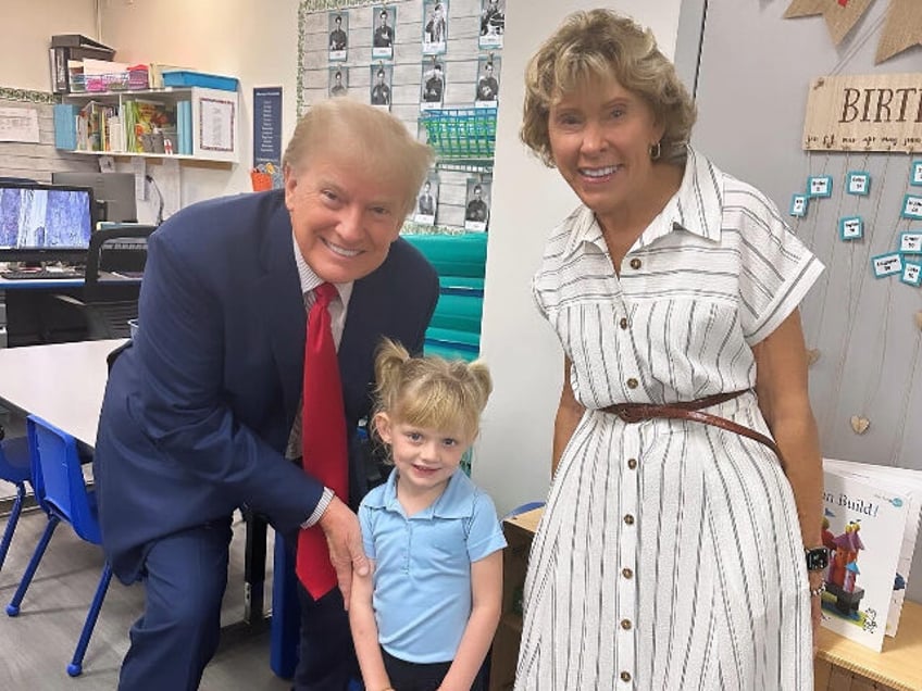 video precious donald trump visits his granddaughter at school