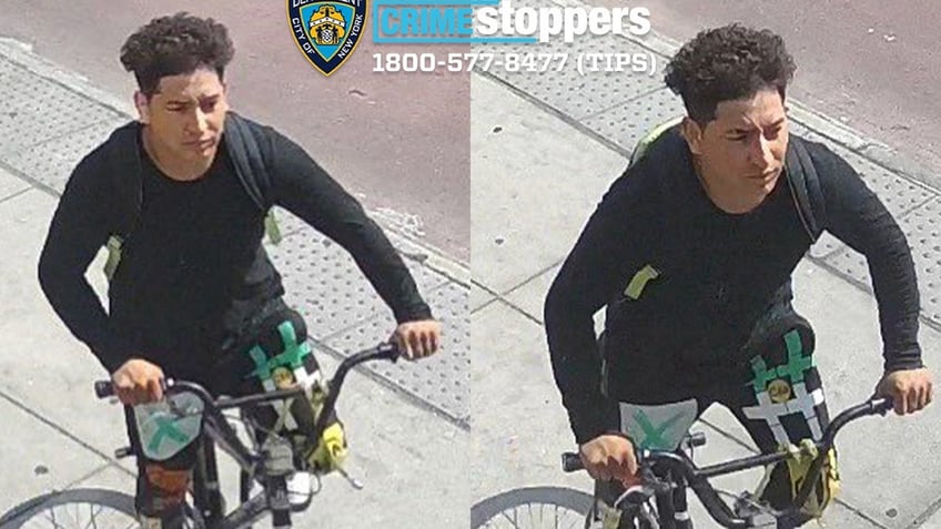 Suspect seen on a bicycle prior to his arrest