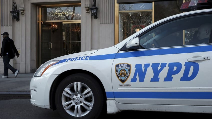 NYPD car parked in NYC