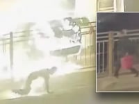 Video shows suspected arsonist experience instant karma while reportedly trying to torch ex-girlfriend’s house