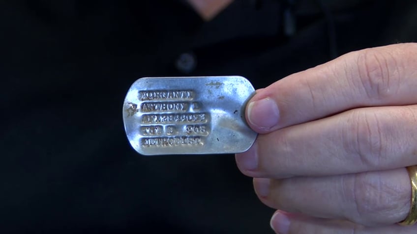 Close up of dog tag