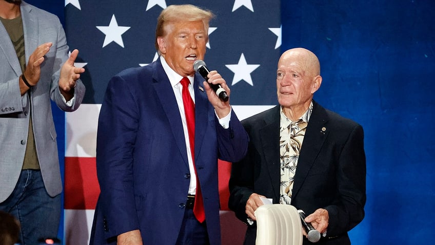 Trump with Vietnam veteran in Fayetteville