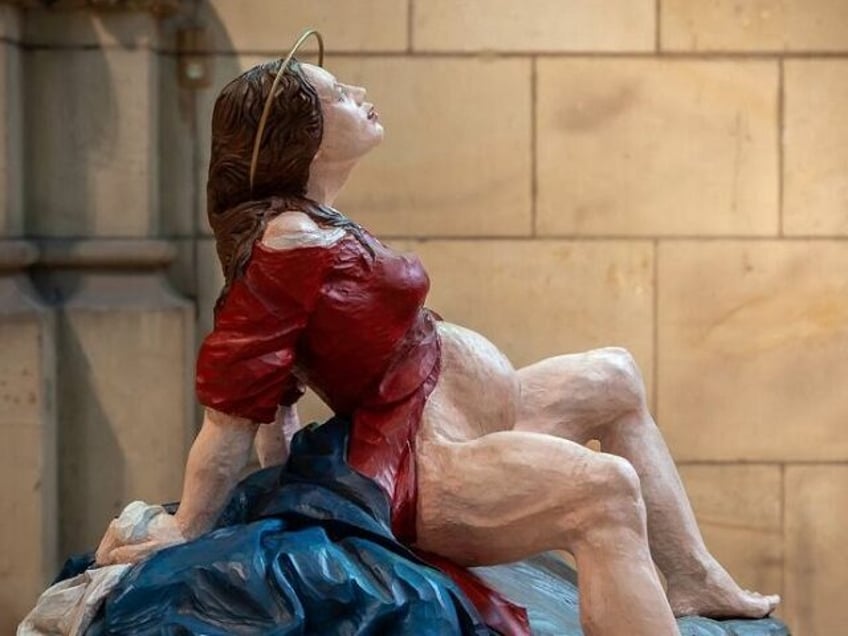 Statue of the Virgin Mary in the Cathedral of Linz, Austria.