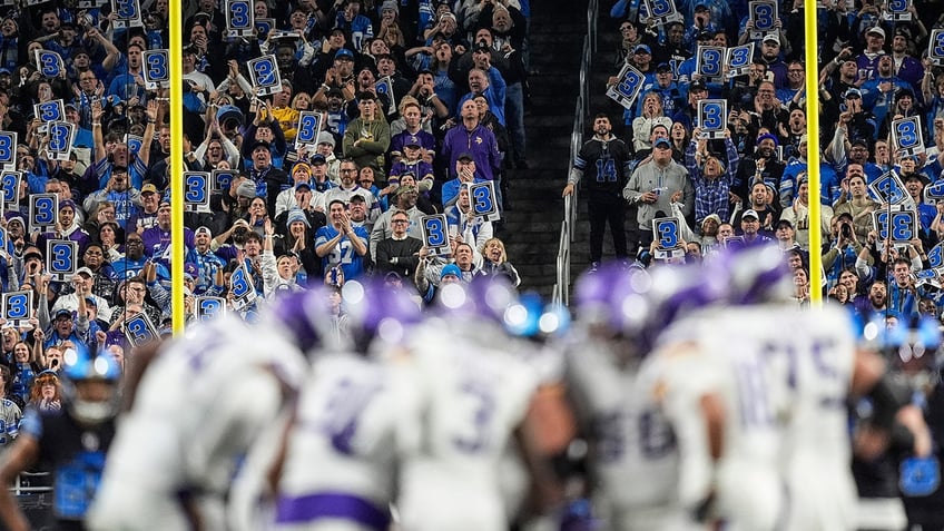 Lions fans cheer on their team