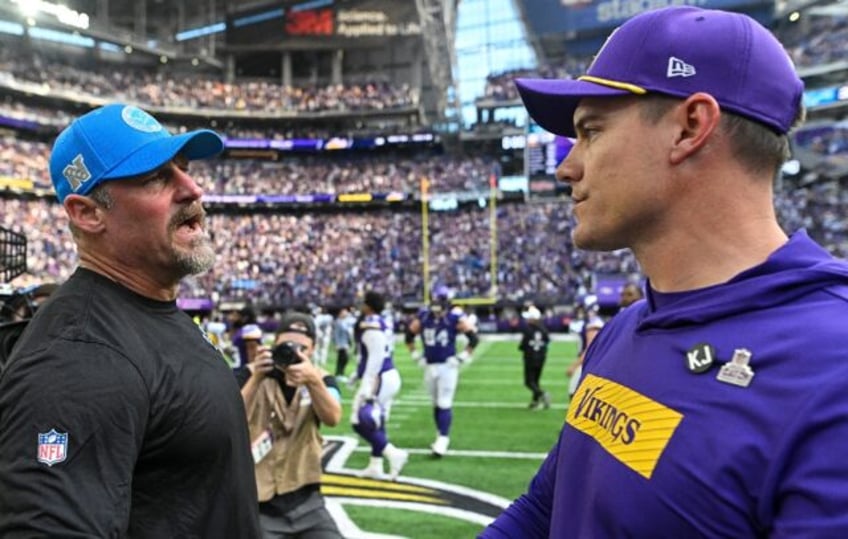 Minnesota Vikings coach Kevin O'Connell, right, and Detroit coach Dan Campbell will guide