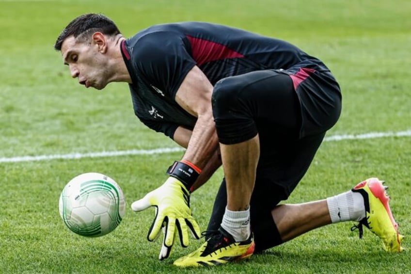 Aston Villa goalkeeper Emiliano Martinez will be missing for the first leg of his side's C