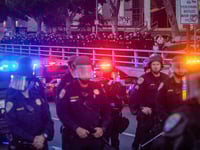 Violent anti-Trump protesters force LAPD to take action as peaceful day turns chaotic
