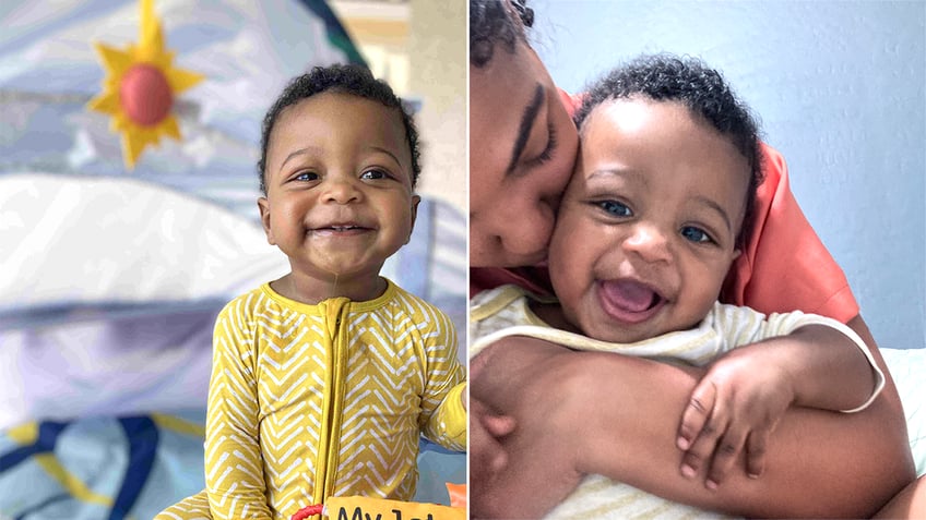 two images of the gerber baby