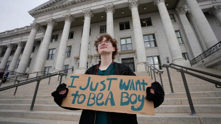 Trans kids rally at the Utah State Capitol
