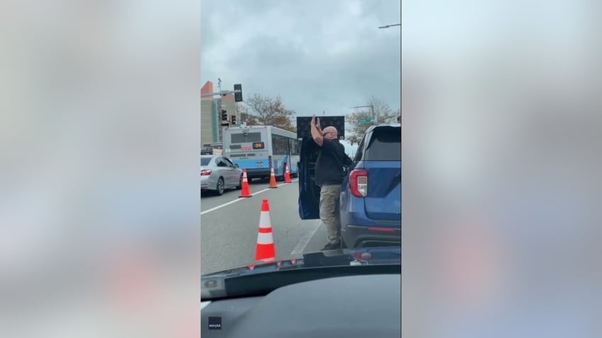 virginia driver filmed pulling gun on motorcyclist during apparent road rage