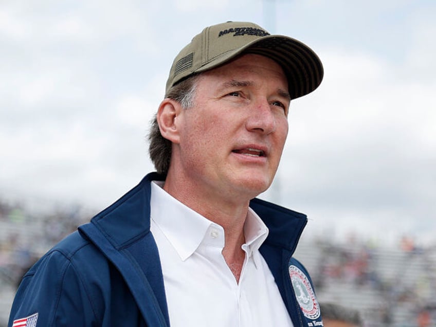 MARTINSVILLE, VIRGINIA - MARCH 30: Virginia Governor Glenn Youngkin attends the NASCAR Cup
