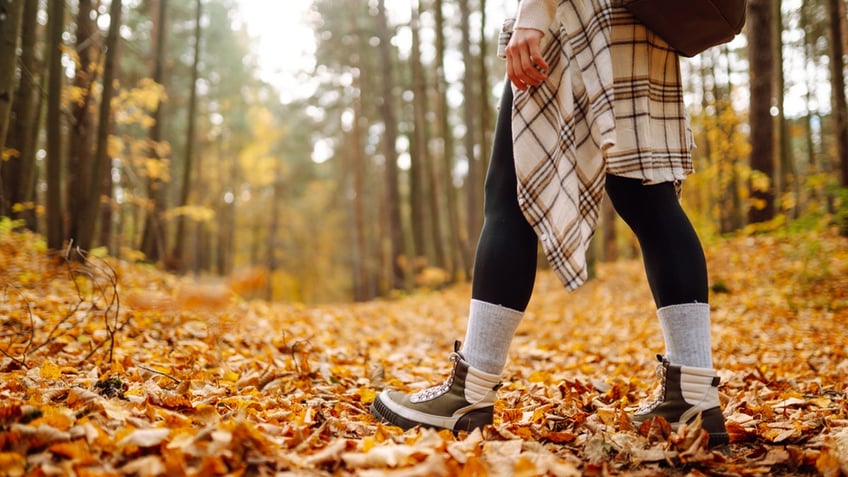 hiker in the fall