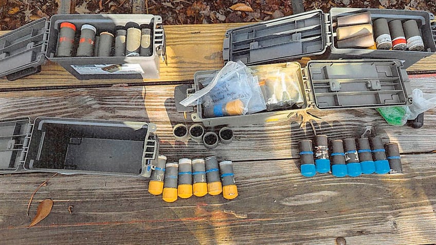 Stockpile of homemade explosives