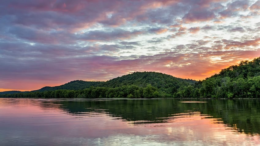 Sundown on the Ohio River