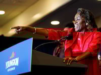 Virginia Republican who could become state's first woman governor shrugs off identity questions