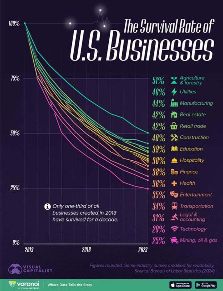 visualizing the survival rate of us businesses over the last decade