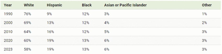 visualizing us population racial breakdown since 1990