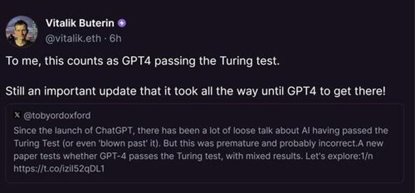 vitalik buterin says openais gpt 4 has passed the turing test