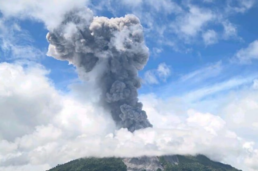 The alert level for Mount Ibu, located on the island of Halmahera in North Maluku province