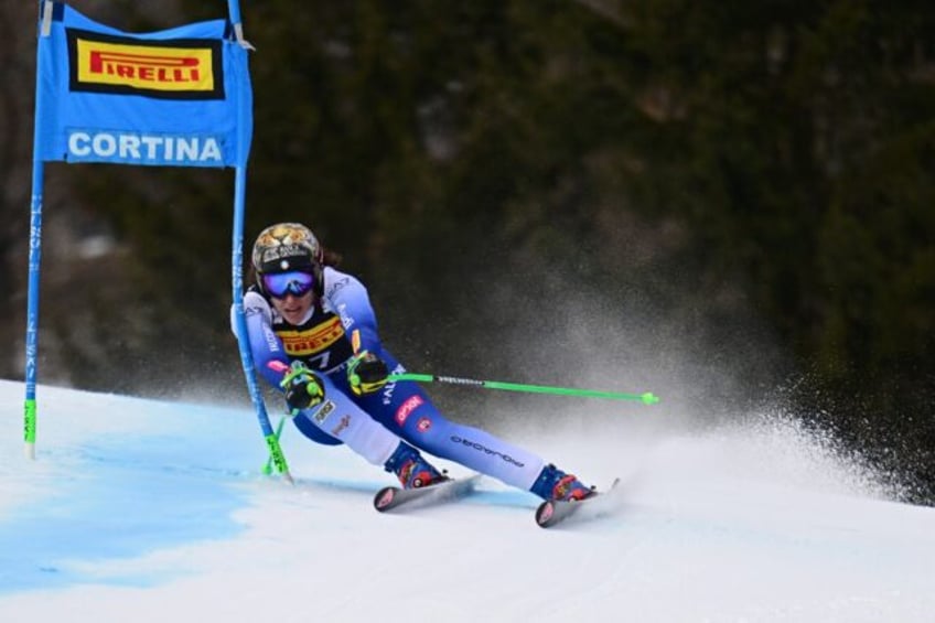 Federica Brignone won the super-G at Cortina d'Ampezzo on Sunday