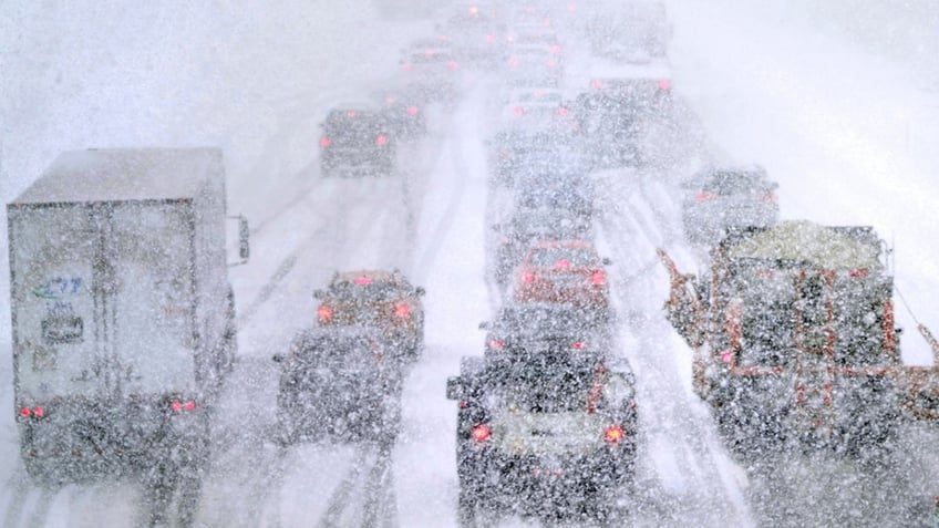 Plows on Route 93 South in New Hampshire