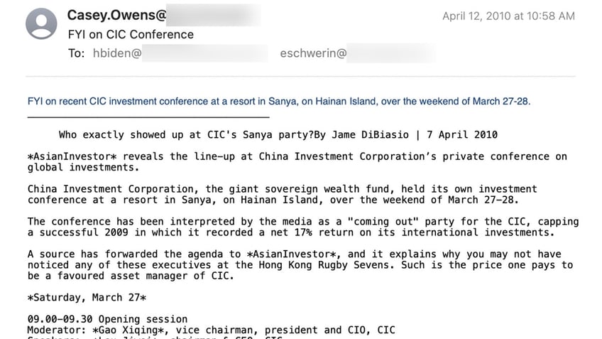 vp bidens niece updated hunters company on chinese sovereign wealth fund during stint at treasury emails