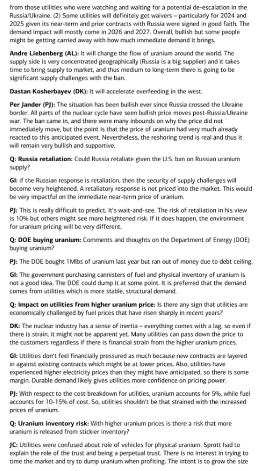 wall street still learning role of uranium in energy transition suggest upside in space 