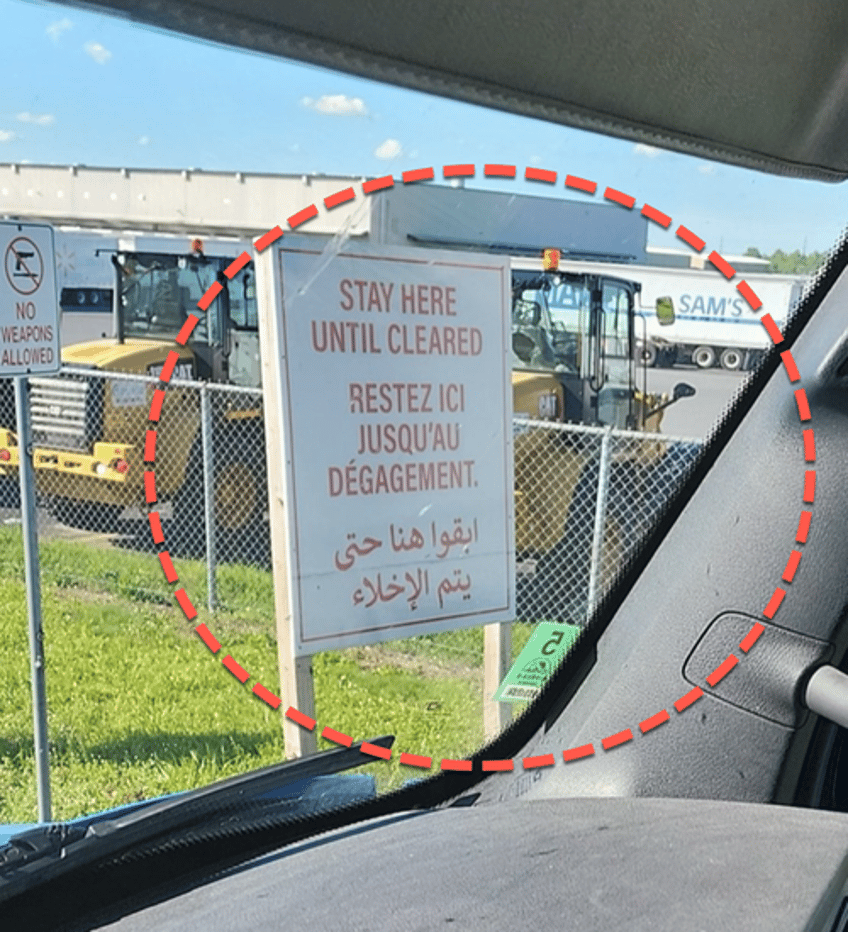 walmart amazon truck depots display multilingual signs raising alarms over migrant drivers with no english