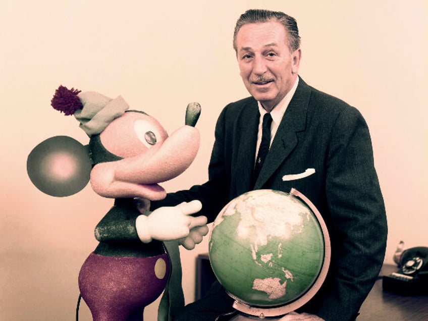 American animation film producer, voice actor and Disneyland creator Walt Disney (1901 - 1