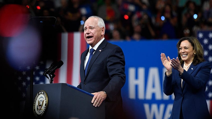 Kamala Harris with Tim Walz