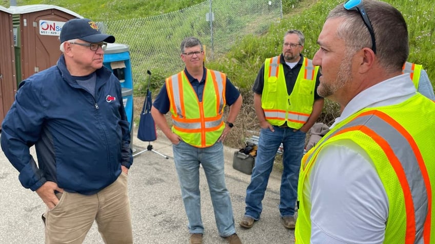 Minnesota Gov. Tim Walz speaking to public works officials