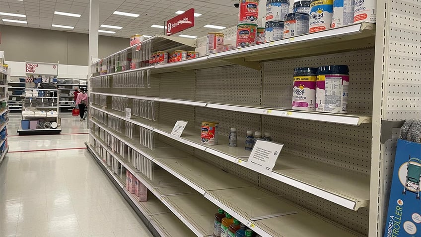 empty formula shelves