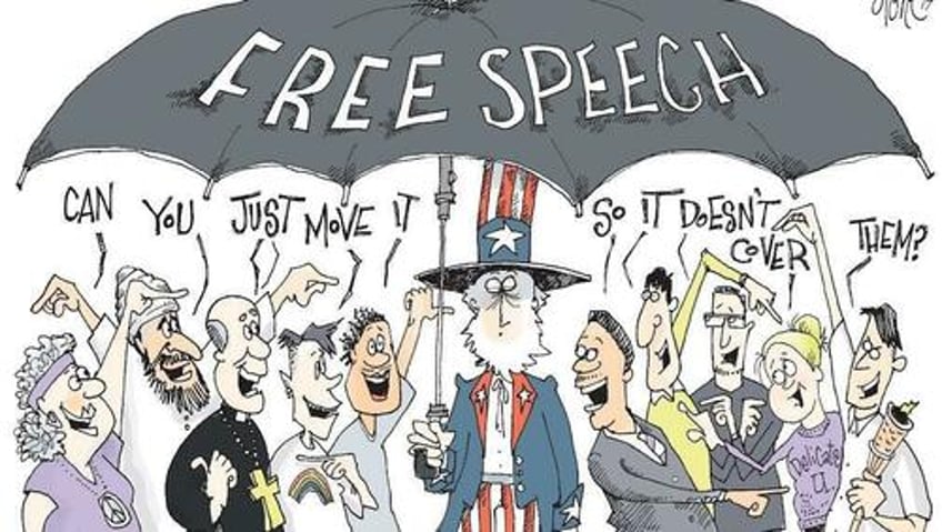 want more freedom of speech try less government