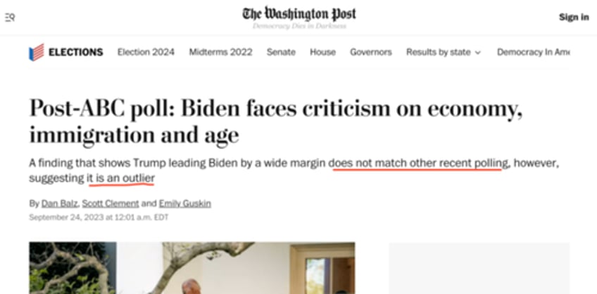 wapo scrambles after own poll accidentally shows trump crushing biden